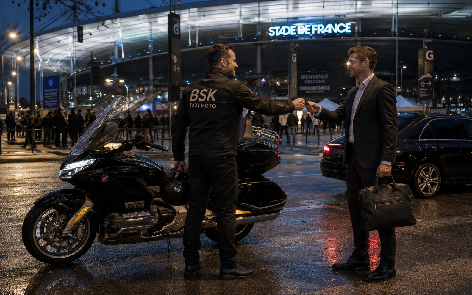 Taxi moto pour salons professionnels et grands événements à Paris