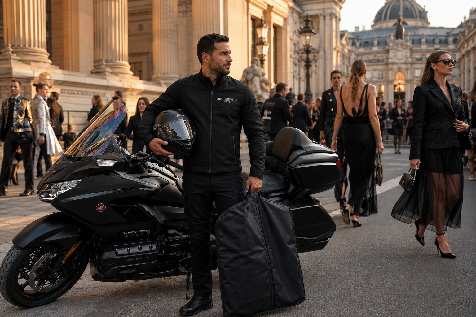 Moto taxi Paris événements Fashion Week BSK Transports Moto